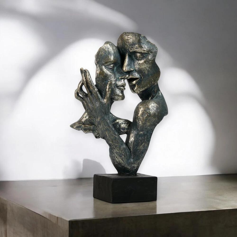 Modern Decorative Figurine - Decorative Sculpture Faces Lovers - FaceS