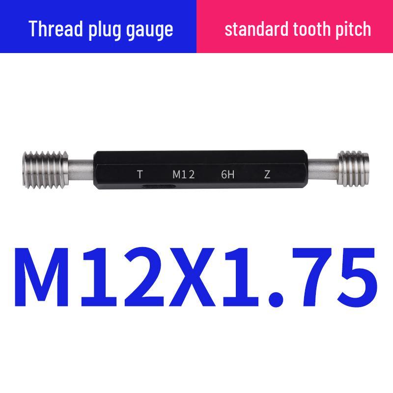 Metric 6H Thread Plug Gauge Go-No-Go Inspection Tool with Pointed Flat Head, M1-20
