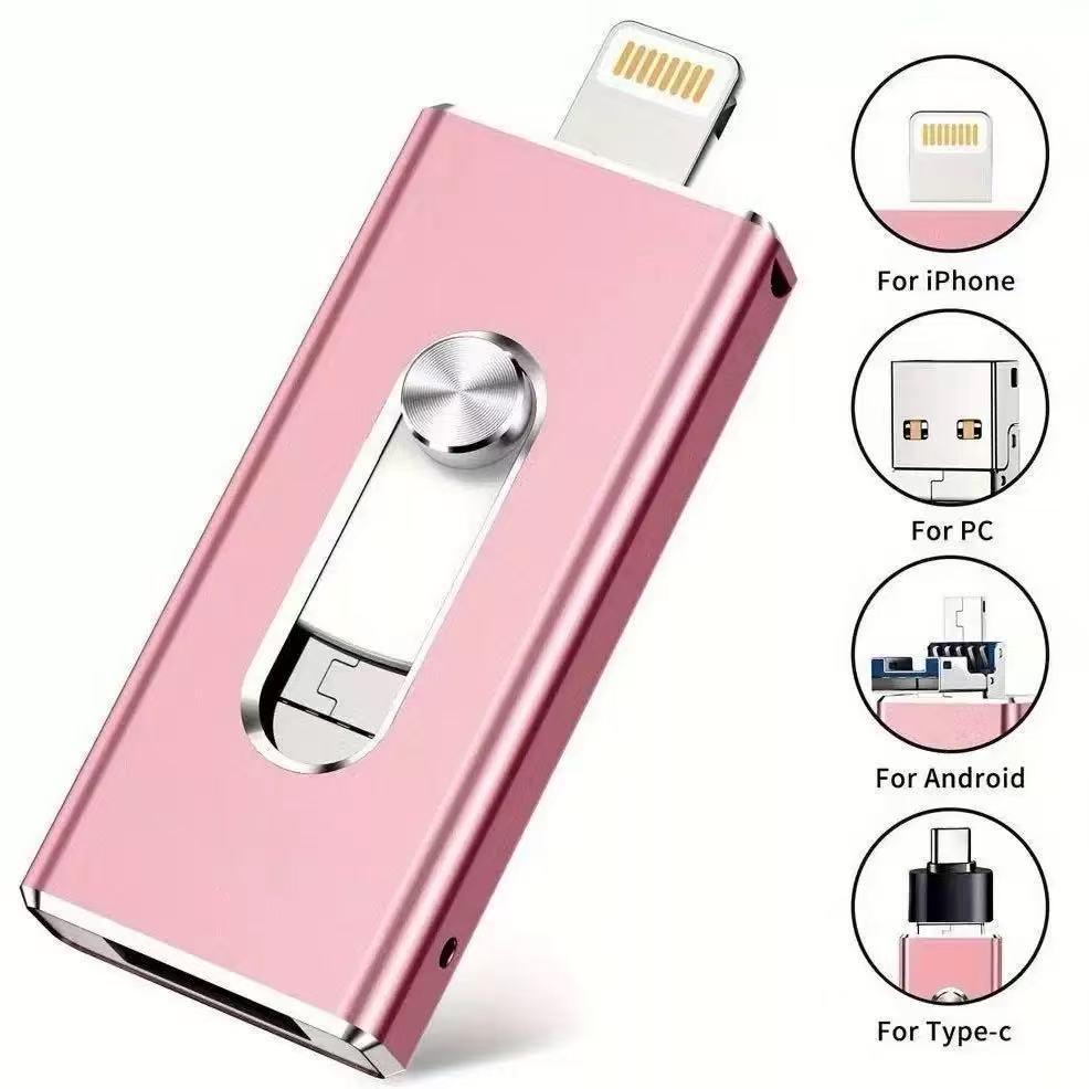 1TB Apple & Android Compatible Three-in-One U Disk With 64G Android Support