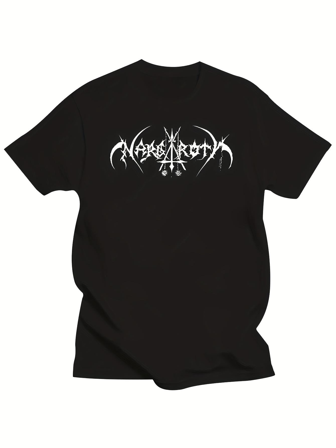 NARGAROTH BLACK METAL 2 Мужская футболка с принтом - Футболка блэк-метал группы с белым готическим дизайном M