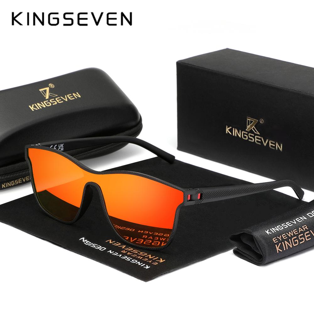 

KINGSEVEN Роскошные модные цельные солнцезащитные очки с поляризованными зеркальными линзами UV400 Очки кошачий глаз в большой оправе Очки для шопинга и вождения красный