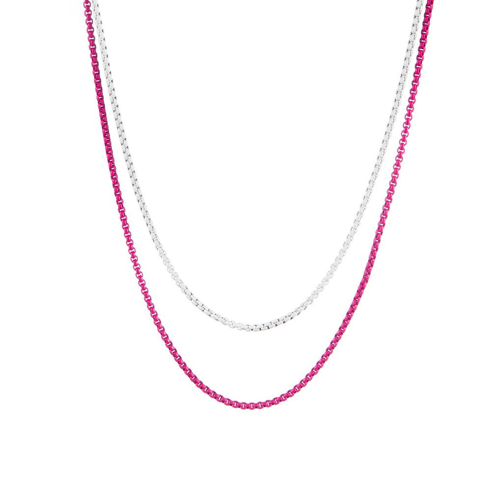 Trendy And Stylish Twotone Necklace With Eyecatching Shapes Ideal For Enthusiasts Fashion