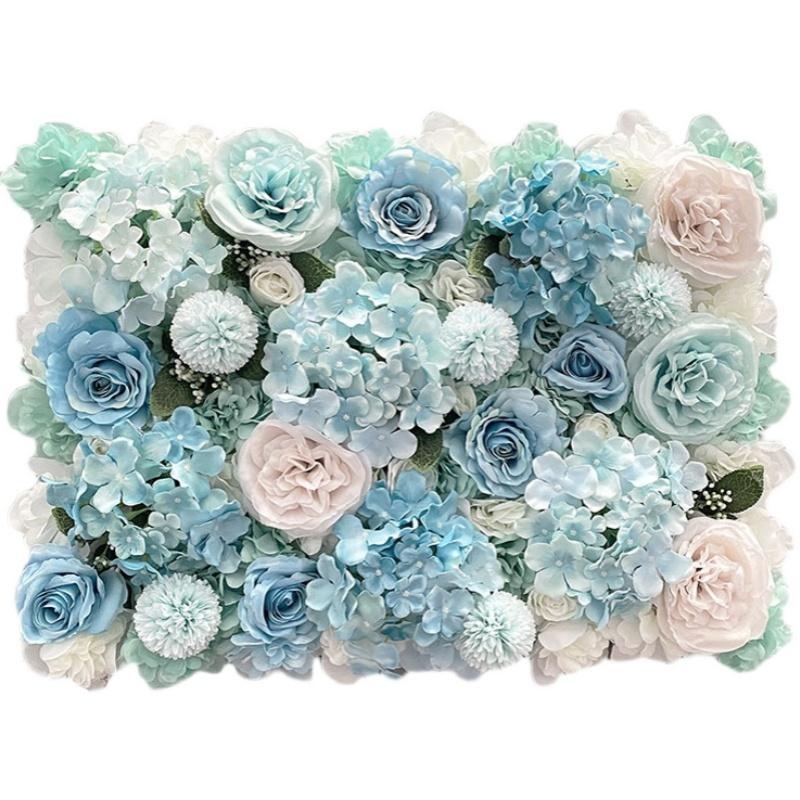 Simulated Rose Plant Silk Rose Flowers Wall Panel 3D Artificial Flower Background Wall Home Decor Wedding Party Bridal Shower