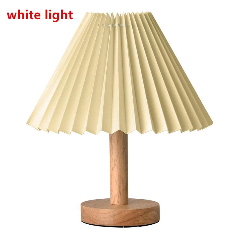 Nordic Pleated Table Lamp Diy Foldable Usb Art Atmosphere Bedroom Desk Bedside Night Light Home Decorate Table Standing Lamp