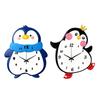 Penguins Clock for Kitchen Decorative Clock Wood Wall Clocks Battery Operated Wall Clock None Ticking Home Decorations