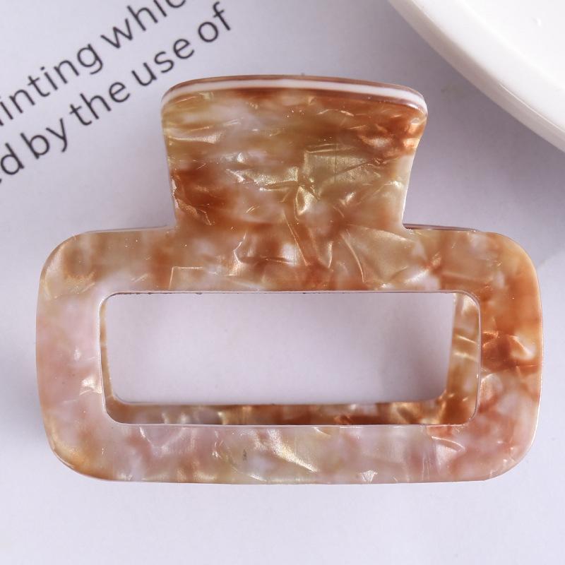 New Hair Clips for Girls Geometric Hollow Out Square Hair Claws Elegant Marble Pattern Women Hair Clips Hair Accessories