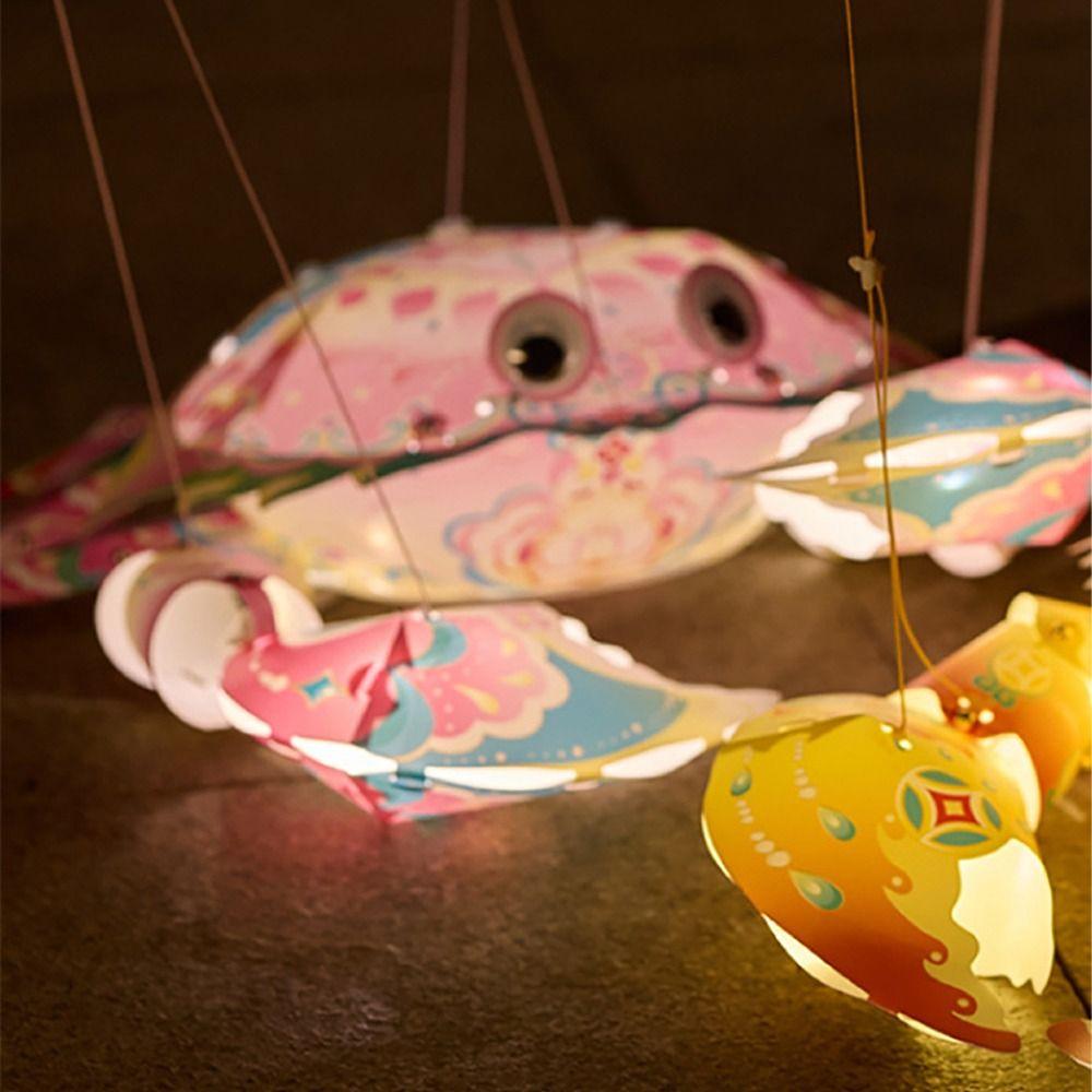 Chinese Style New Year Crab Portable Lantern Children Handheld Lantern Hanfu Accessories