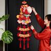 Flocking Chinese New Year Ornament Hanging Tassels New Year Wall Pendant  Living Room Decor