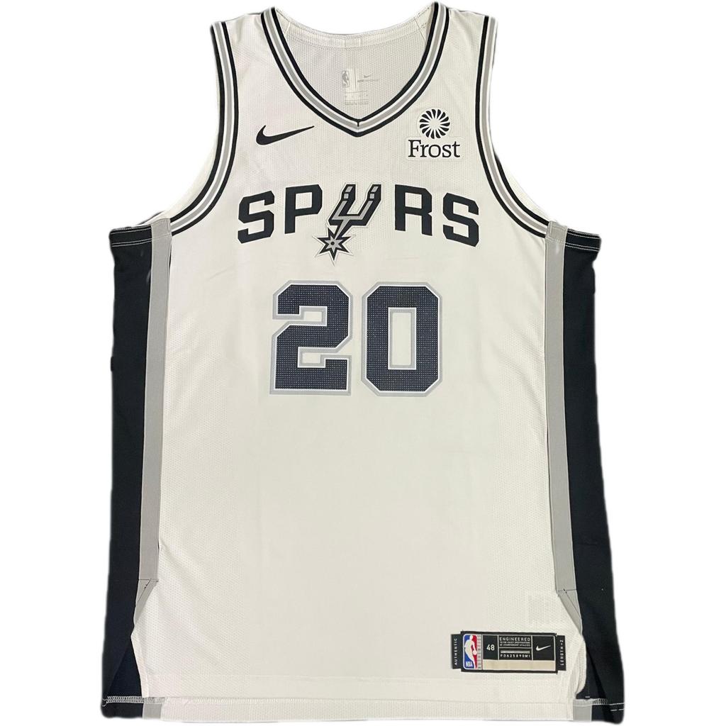 Nike X NBA Collaboration Spurs Ginobili 2019/2020 Season Home AU Jersey 20 Breathable Logo Comfortable Basketball Vest Men jerseys White CW3390-100