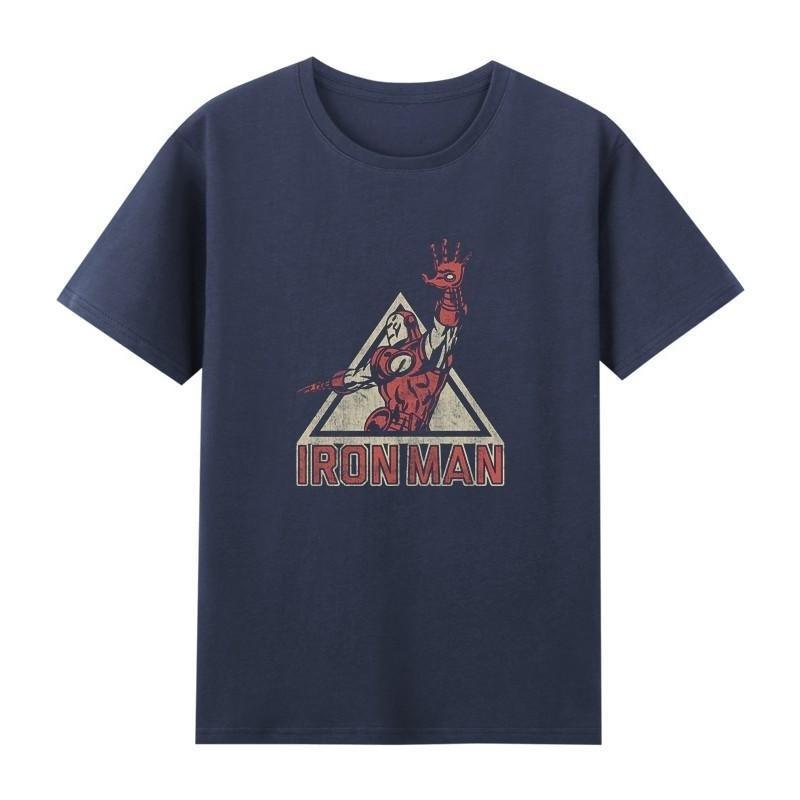 Originální autorizované retro tričko s komiksovým potiskem Retro Avengers Retro Iron Man Pánské a dámské krátký rukáv Volný velký střih