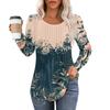 Long Sleeve Shirts For Women Tops Dressy Casual Blouses Pleated Scooped Neck Tunic Tops