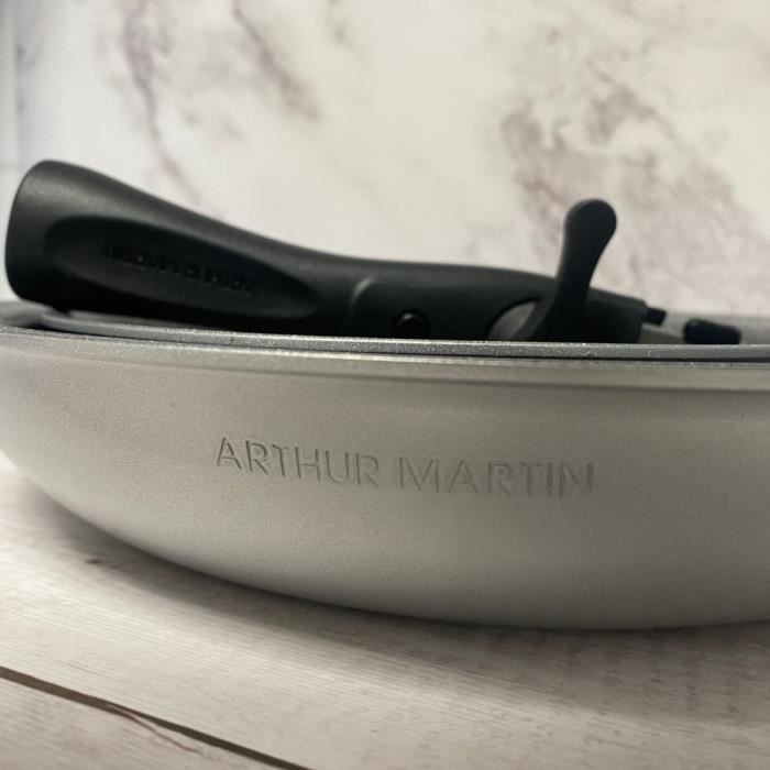 Set de poêles - Arthur Martin - AM130S - 20-24-28 cm - Poignée amovible - Antiadhésif