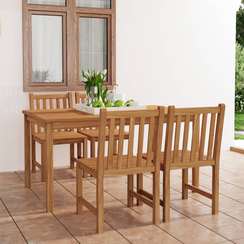 Vidaxl 5-Cz. Garden Furniture Set, Solid Teak Wood