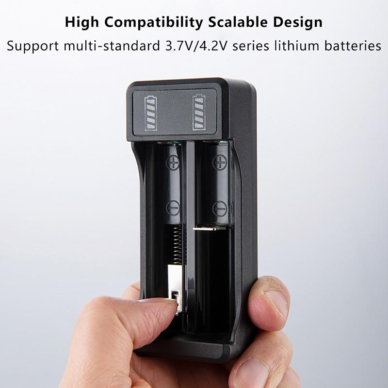 18650/14500 Fast Charger With Type Cable 4.2V Lithium Battery 4 Slot Strong Light Flashlight Intelligent Charger
