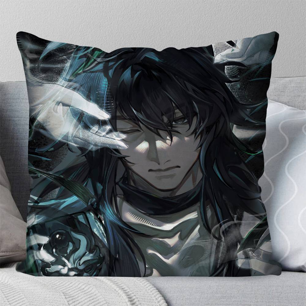 Qiuyuan Anime Wwuthering Waves Pillow Case Fashion Square Pillowcase Bedroom Sofa Room Ins Decoration Leisure