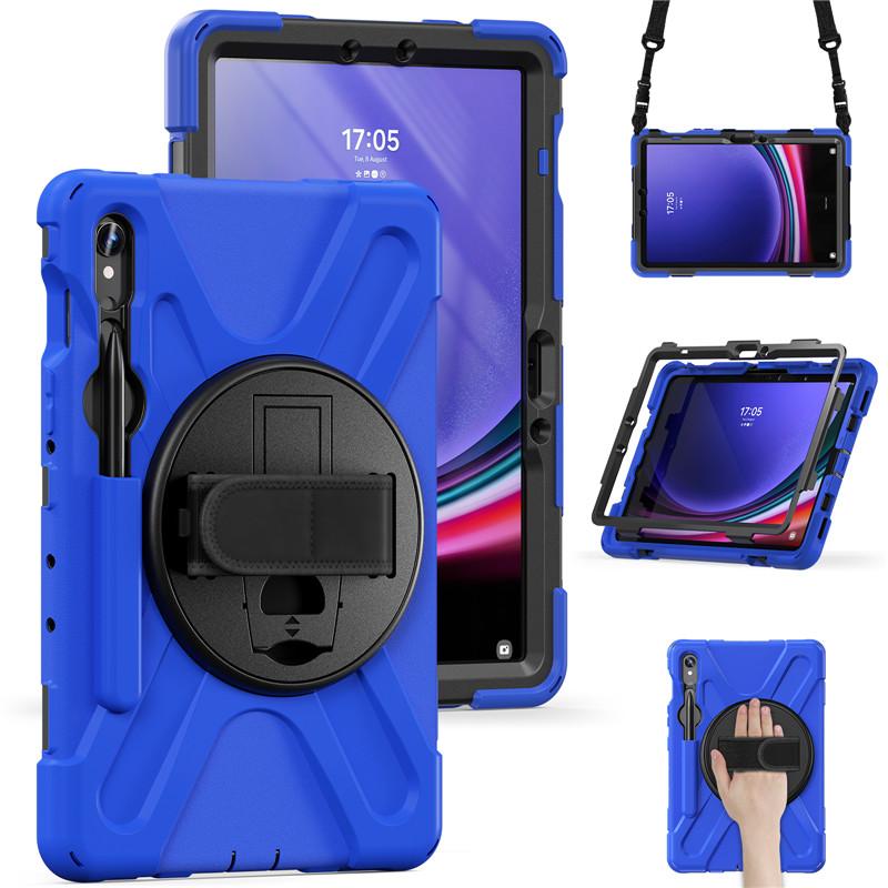 For Samsung Galaxy Tab S10 S9 FE Plus Shockproof Kids Stand Tablet Cover Shoulder Strap Funda for Galaxy Tab S7 Plus FE S8 Plus