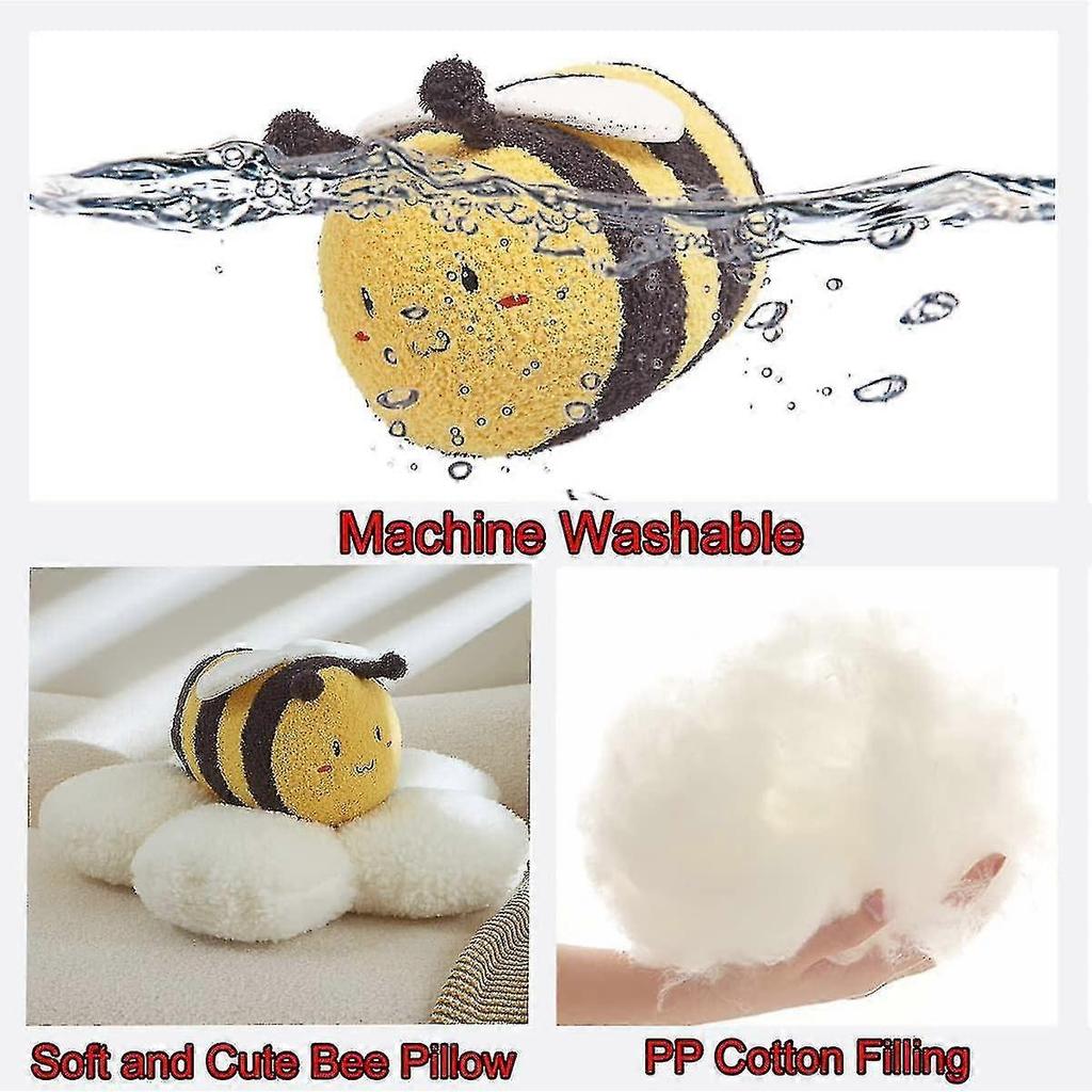 Super Soft Bee Plush Toy Stuffed Animal,11.8 Inch Bumble Bee Plushie Doll Pillow,cute Anime Honeybee Pillow Toy Gifts For Kids