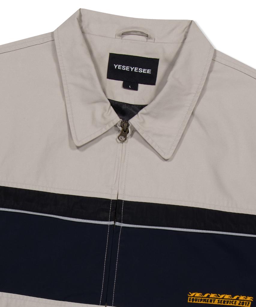Yeseyesee Wavy Logo Work Jacket Beige