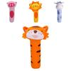 Adorable Baby Grasping Training Bb Stick Squeaky Toy With Animal Designs And Soft Knitted Fabric Stuffed With Pp Cotton