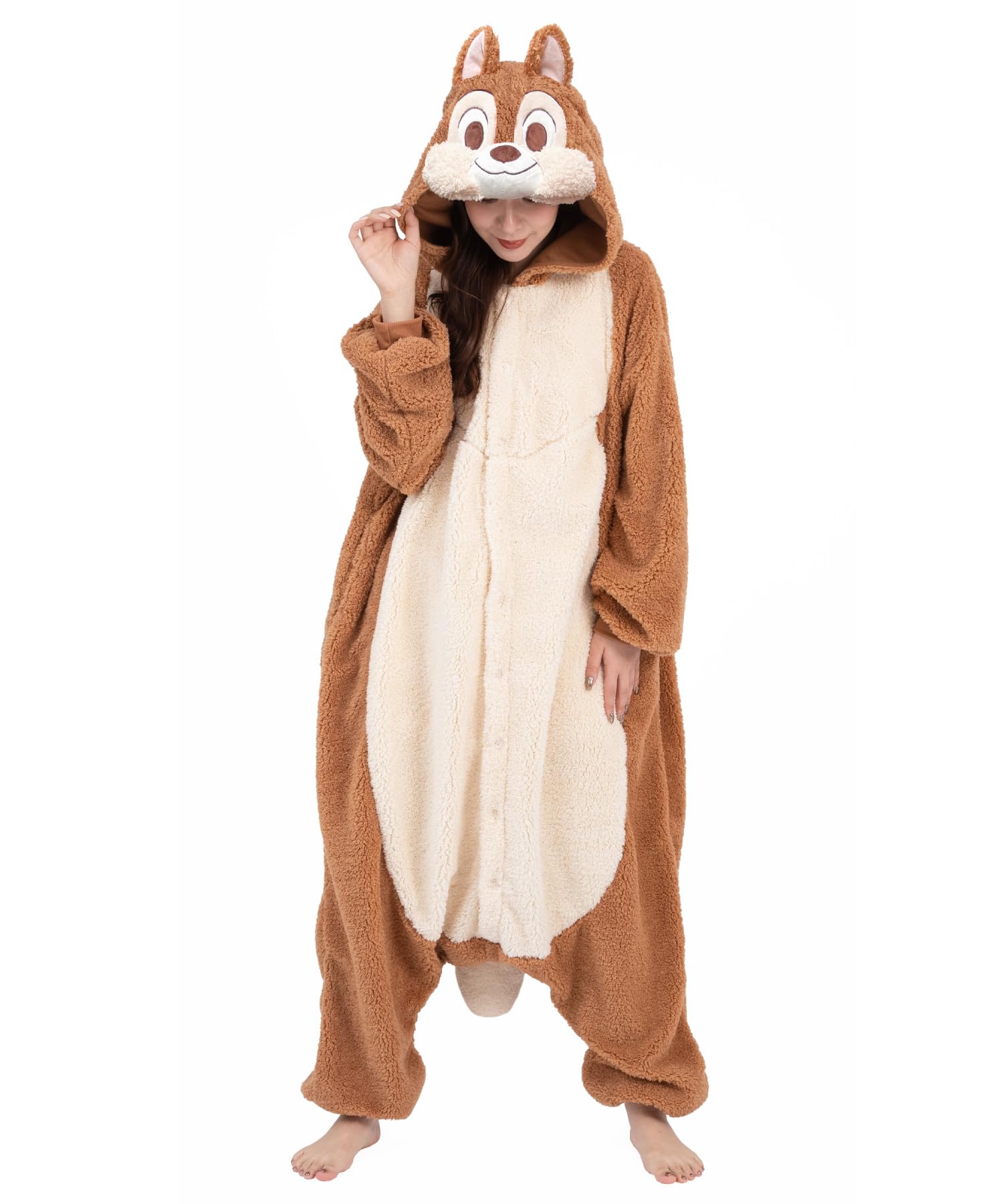 

Character Boa Kigurumi Free Size Sun Memo Series Disney Chip [SAZAC] коричневый