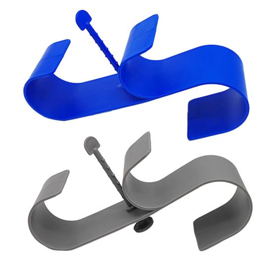 2 Pcs Pool Pole Hooks Adjustable Poolside Pool Leaf Skimmer Net Holder Telescopic Pool Pole Hooks for Above Ground Pool Accessories