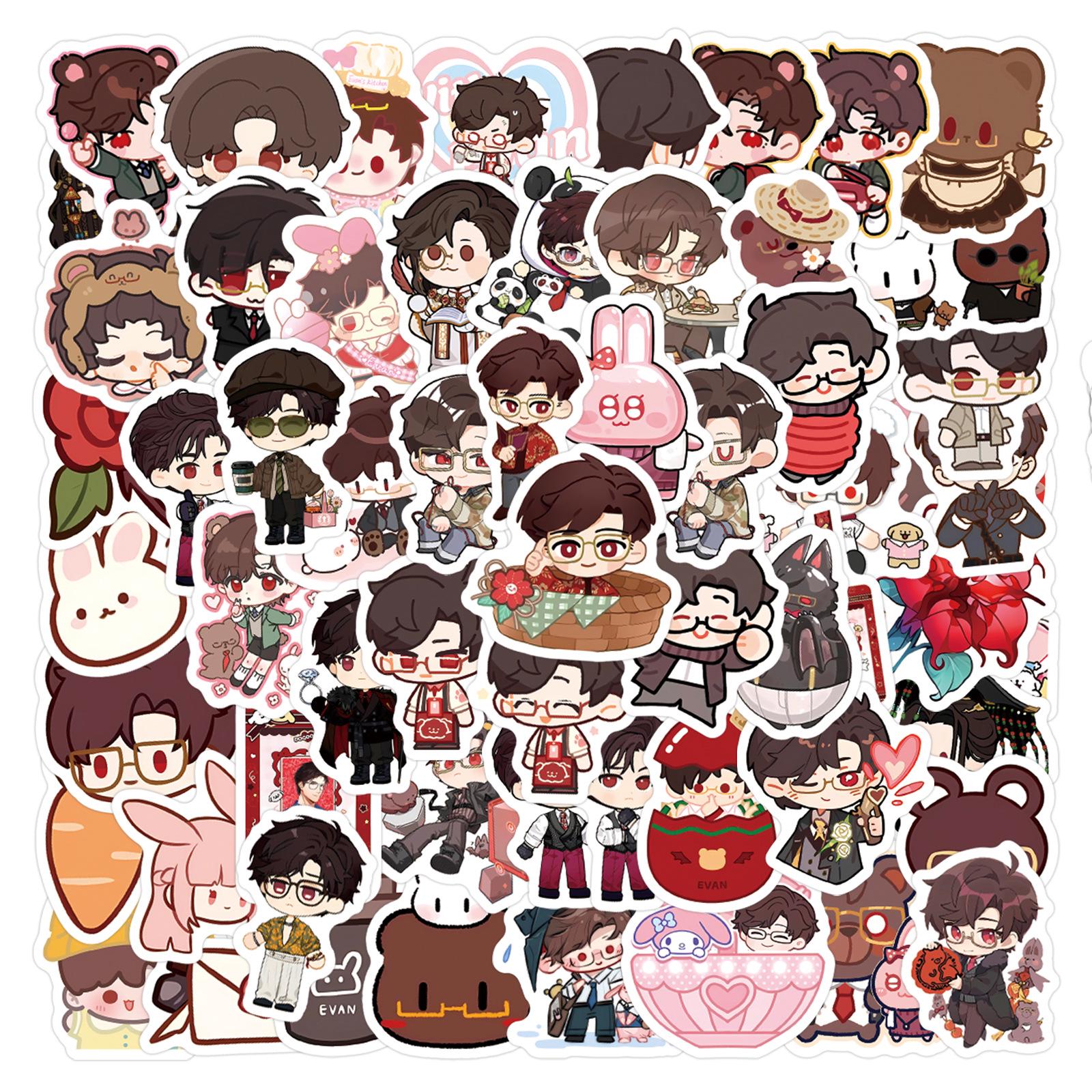 

100 Light & Night Love Cartoon Lu Chen Stickers: Perfect for Decorating Stationery, Planners, Water Bottles, and Computers