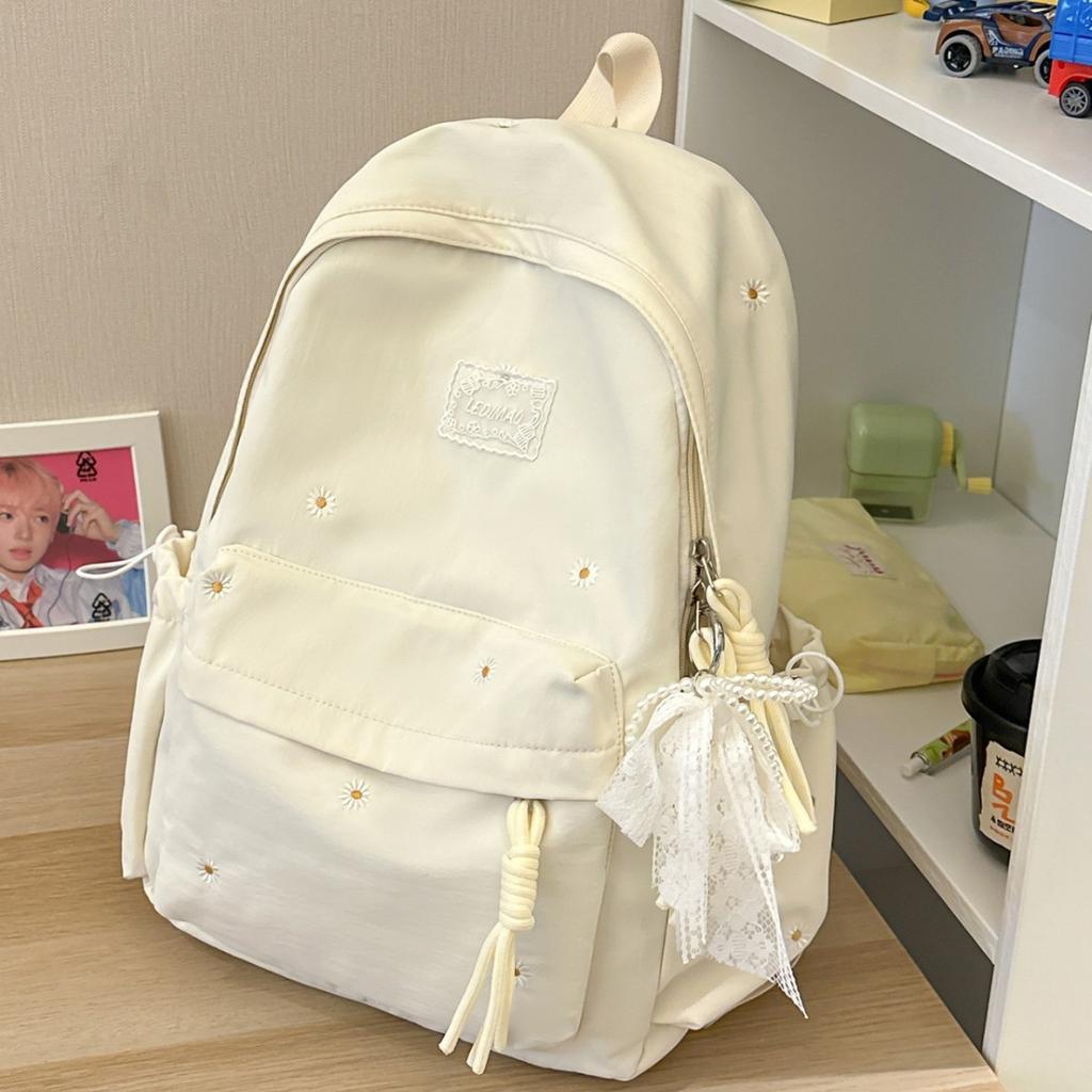 Schoolbag Solid color High value student schoolbag Simple ins Backpack Student versatile commuter backpack Sweet student schoolbag