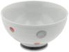 Nishikai Pottery Arita Ware Tea Gray Polka Dots with Made In 74067 Bowl/Rice Bowl, Medium, Red, Japan,
