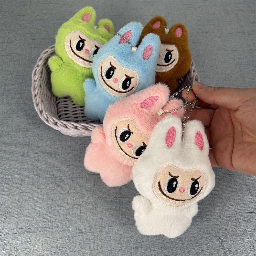 Lalka Labubu Koralikowy Łańcuszek Wisiorek Akcesoria do Torby Wisiorek na Klucze Lalka Labubu Ozdoba z Tkaniny Lalka