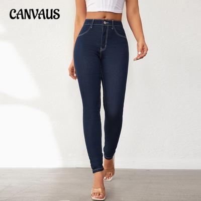 Spring and Autumn Women's Jeans Vintage Small Foot Jeans Lift Hip Skinny Stretch Trousers