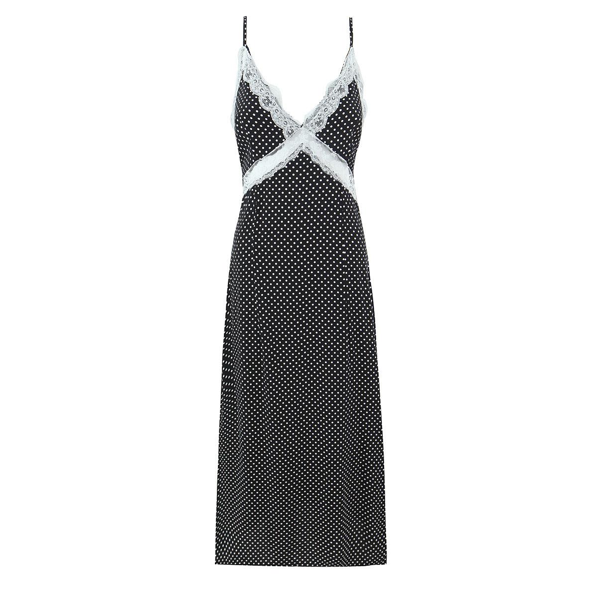 European and American style, new women s clothing, foreign style, classic versatile, French lace polka dot suspender skirt S