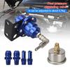 Aluminum Car Accessories Vehicle Refitting fuel Supercharger Adjustable Fuel Pressure Regulator Universal with Gauge Kit