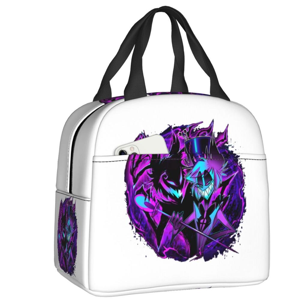 Custom Hazbins TV Show Animation Hotel Lunch Bag Men Women Thermal Cooler Insulated Lunch Boxes for Kids School