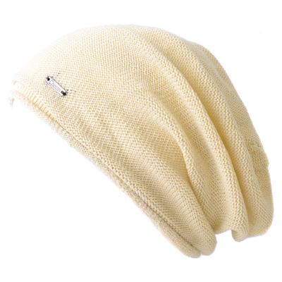 CHARM Silk Seamless Knit Hat Medical Plus Breathable Japanese-Made 100% [Free Size/Natural] Cap, Sizes,