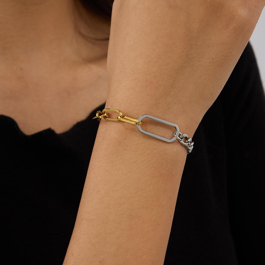 Yori Trendy Minimalist Chain Bracelet Tarnish Resistant Metal Stainless Steel Summer Attractive Jewelry Women Gift