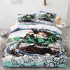 Kamado Tanjirou Bedding Set Single Twin Full Queen King Size Demon Slayer Bed Set Aldult Kid Bedroom Duvetcover Sets 3D Anime
