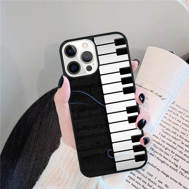 Music Piano Key Phone Case Cover For iPhone 17 Air 15 16 14 13 12 Pro Max 11 Pro Max Plus Coque Shell