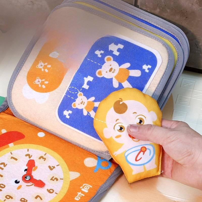Baby Early Education Tactile Toddler Cloth Book With Tearresistant Fabric For Sensory Development