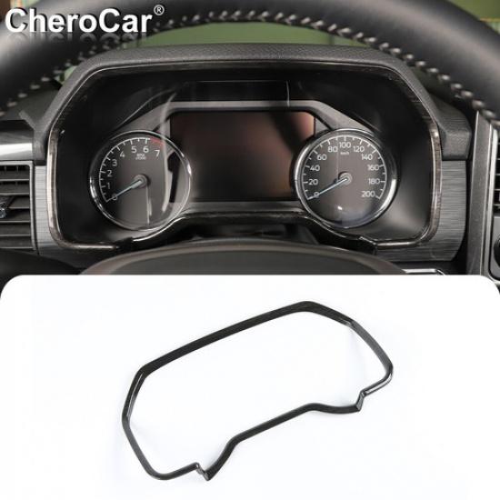 for  22 Ford F150 Center Dashboard Panel Trim Cover Frame Black Wood Grain