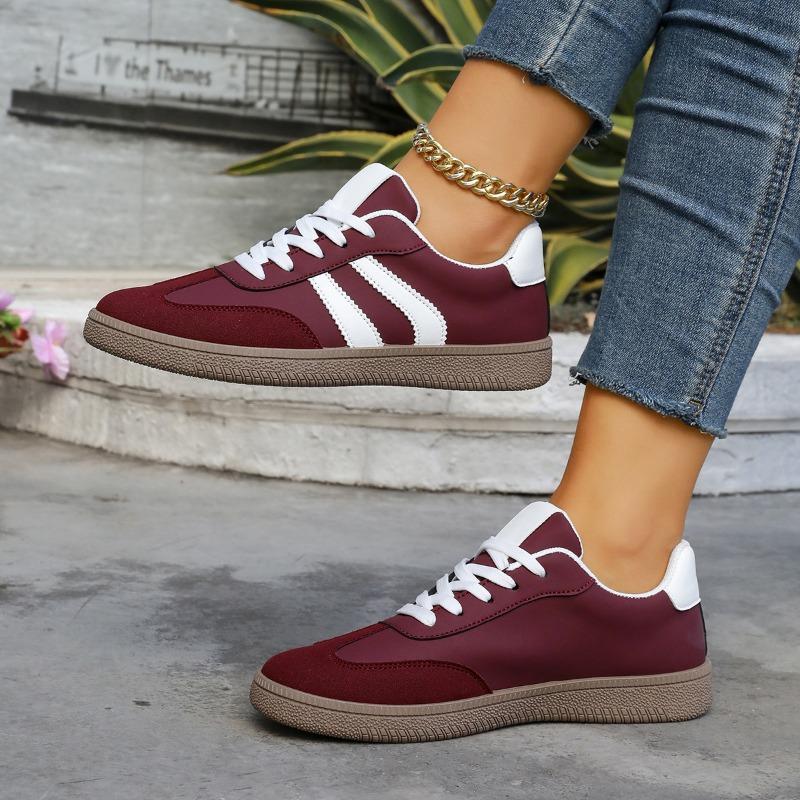 Women's German Training Shoes Spring and Autumn New Flat Retro Color-Block Casual Sports Board Shoes
