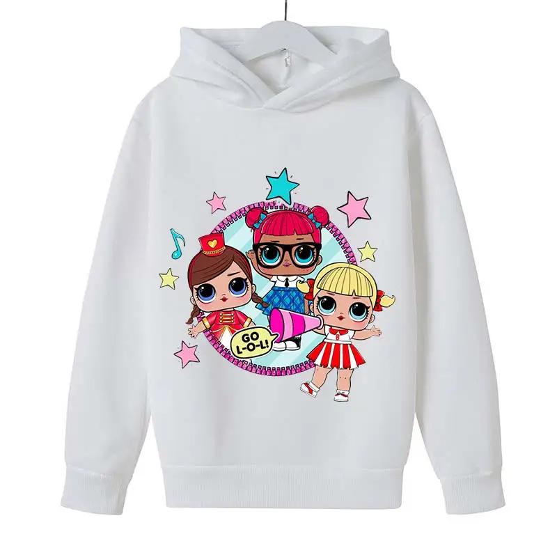 4-14 Ετών Παιδικά Βαμβακερά lolsurprise Φούτερ με Κουκούλα Χαριτωμένο Φούτερ Μακρυμάνικο Παιδικά Ρούχα Αγόρια/Κορίτσια Cool Χαριτωμένα Παιδικά Μπλουζάκια