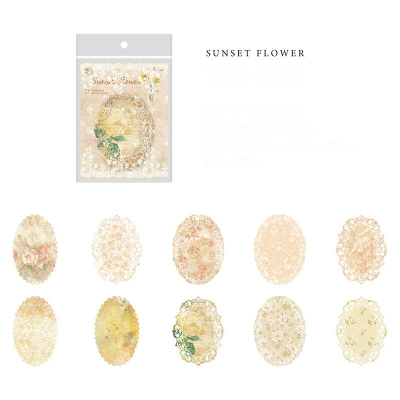 

Наклейка для счета руки Широко используемые поделки Изысканный проект Канцелярские наклейки Кружево Маленький свежий писчая бумага Ретро