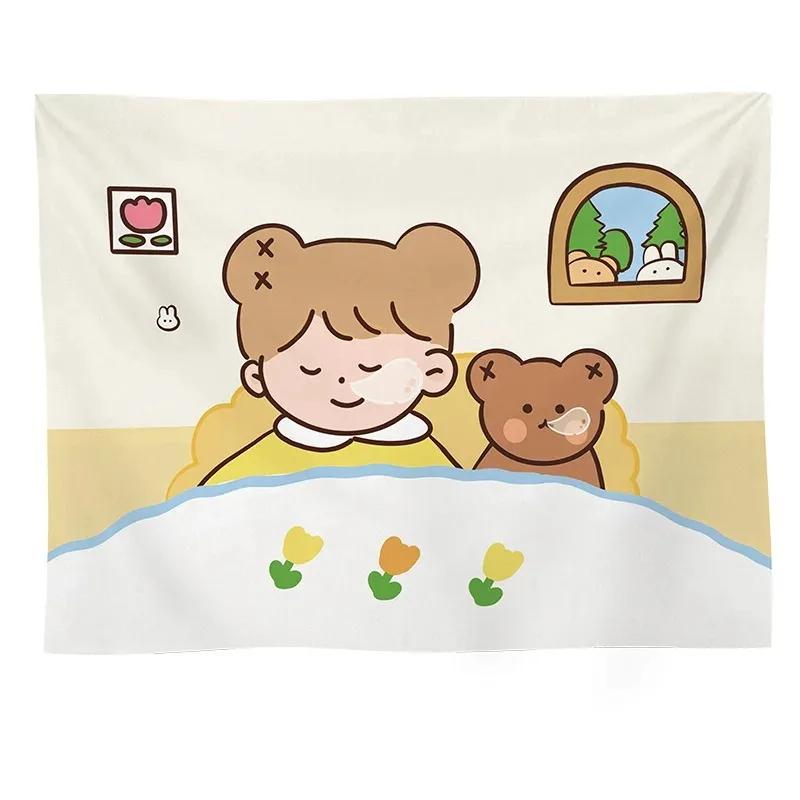 Мультфильм Анимация Фон Ткань Украшения Стены Дома Гобелен Офис Гостиная Гобелен 100x75cm — фото 8