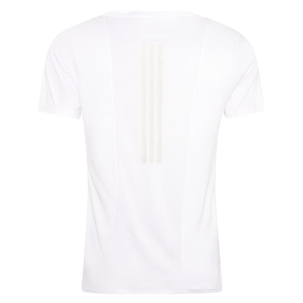 adidas T Shirts Men's White Crew Neck Moderate Straight Fit FM2098