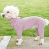 Teddy Bigbear Schnauzer Dog Clothes Autumn and Winter Base Solid Color Pet Clothes Small Dog One-piece Quad