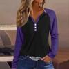 Women's T Shirt Tee Button Floral Print Long Sleeve Daily Weekend Fashion Basic V-Neck Regular Top