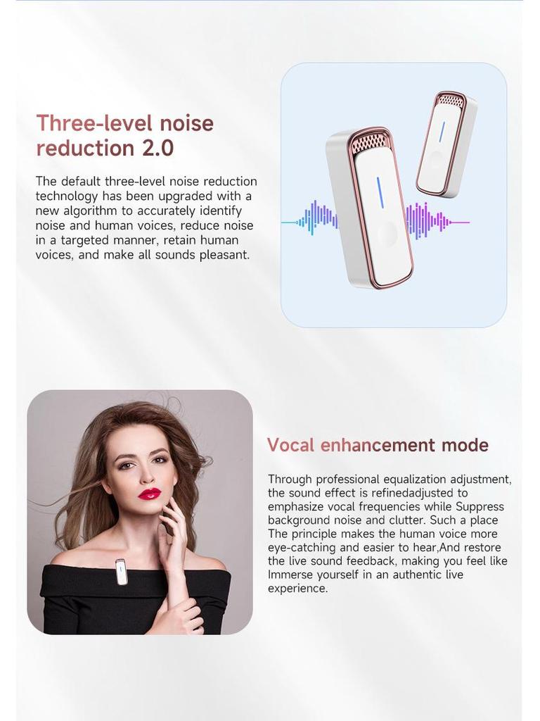 SX88 Wireless Lavalier Microphone - Noise-Reducing Clip Mic for Mobile Live Broadcasts
