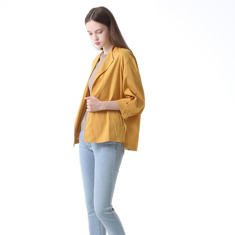  She S miSS  Flirty Linen Blend Solid Open Jacket