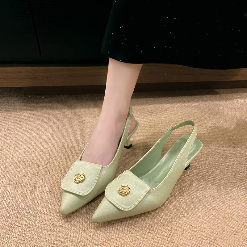 

мода Новые летние дизайнерские элегантные босоножки с цветочным принтом и острым носком на высоком каблуке женские туфли-шпильки на тонком каблуке Zapatos Mujer 38 светло-зеленый