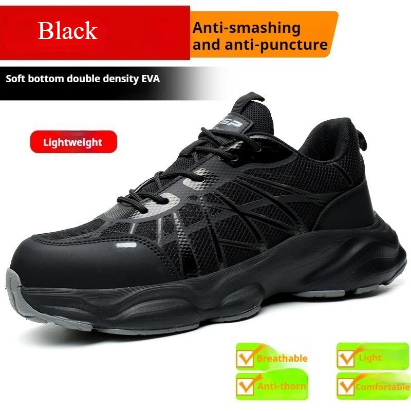 Konstruktion Leichte Sicherheitsschuhe Kunststoffkappe Sneaker Stiefel Herren Sommer Atmungsaktive Arbeitsschuhe Industrielle Sicherheit Tennisschuhe